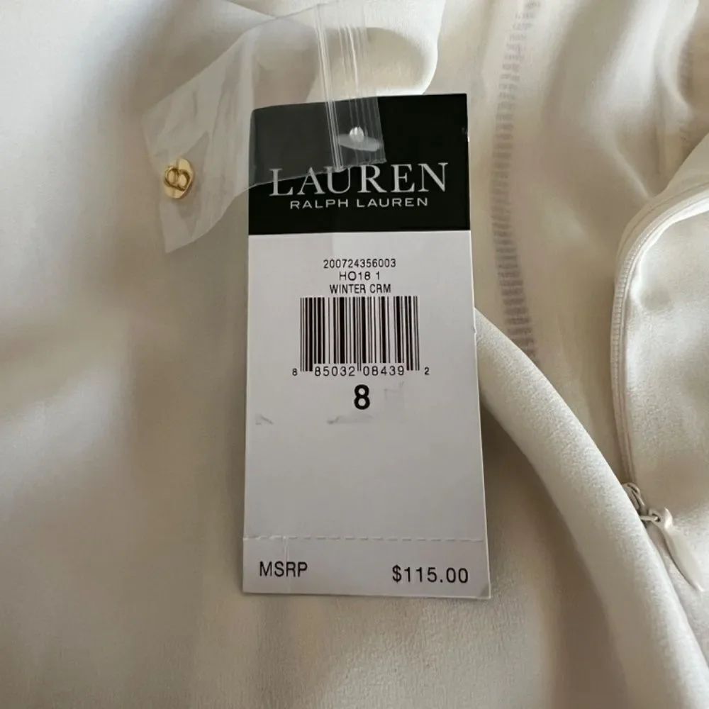 🆕 Lauren Ralph Lauren Winter Cream Blouse size 8 ⭐️ - Picture 6 of 7